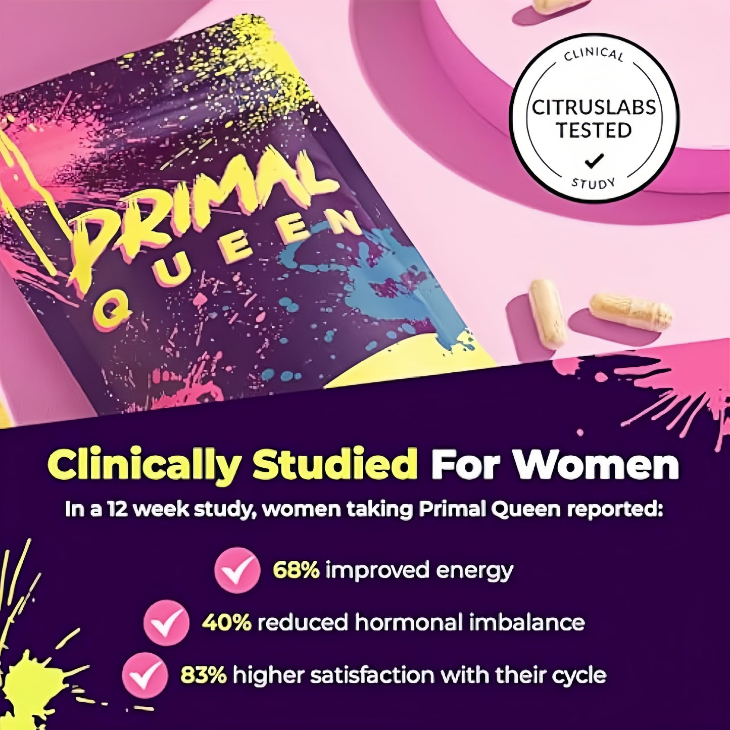 Primal Queen Female-Optimized Beef Organ Superfood Supplement (Beef Liver, Kidney, Heart, & 3 More) - 100% Grass Fed, Pasture Raised Cattle - Balance Hormones, Energy, & More for Women
